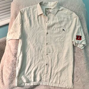 Tommy Bahama Tailgate Club NFL Bengals 100% Silk Button Up Shirt Mens Medium